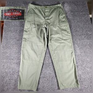 Tru-Spec Rip Stop Tactical Cargo Pants Army Green Men's Size Large Regular 38x31
